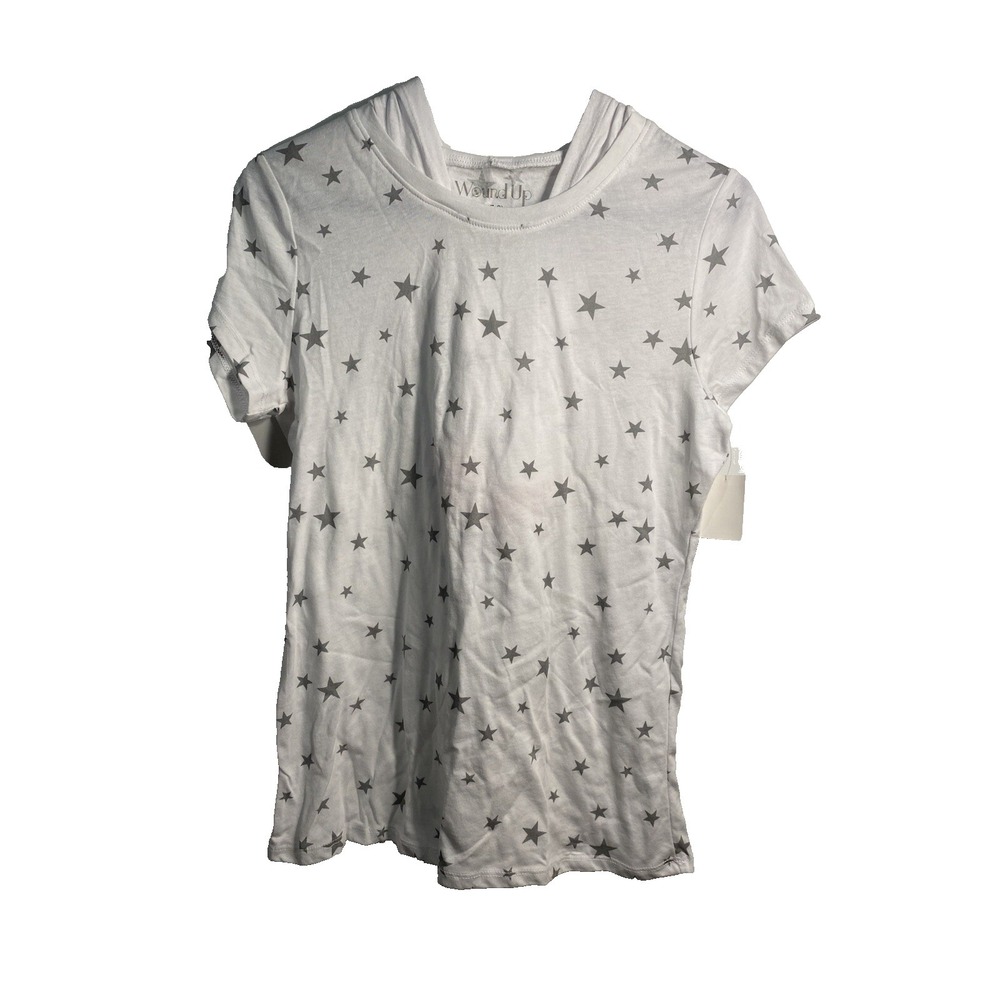 wound up‎ womens hooded short sleeve unicorn shirt size medium 7 9 - Picture 2 of 4